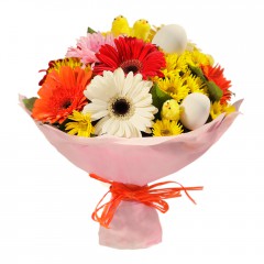 Karışık mevsim buketi Mevsimsel çiçek  Afyon internetten çiçek siparişi 