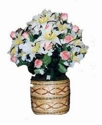 yapay karisik çiçek sepeti   Afyon çiçek servisi , çiçekçi adresleri 