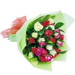 12 adet renkli gül buketi   Afyon çiçek gönderme sitemiz güvenlidir 