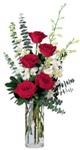  Afyon online çiçek gönderme sipariş  cam yada mika vazoda 5 adet kirmizi gül