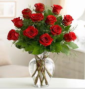 Vazo içerisinde 12 kırmızı gül  Afyon çiçek satışı 