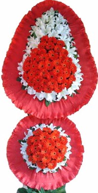  Afyon online çiçek gönderme sipariş  Çift katlı kaliteli düğün açılış sepeti