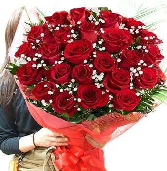 Kız isteme çiçeği buketi 33 adet kırmızı gül  Afyon çiçek gönderme sitemiz güvenlidir 
