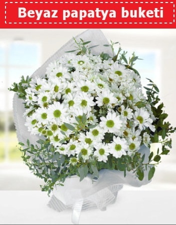 Beyaz Papatya Buketi  Afyon 14 şubat sevgililer günü çiçek 